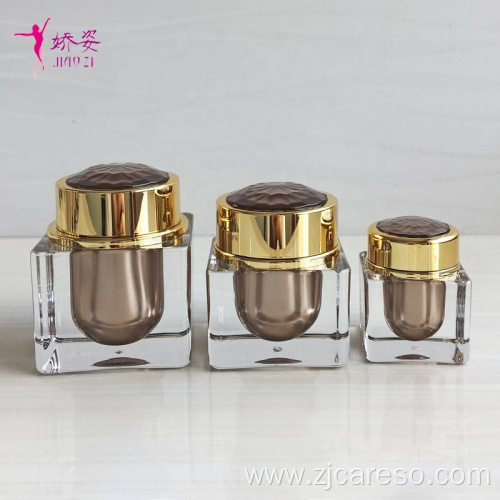 Classical Square Shape Acrylic Cosmetic Packaging Bottle